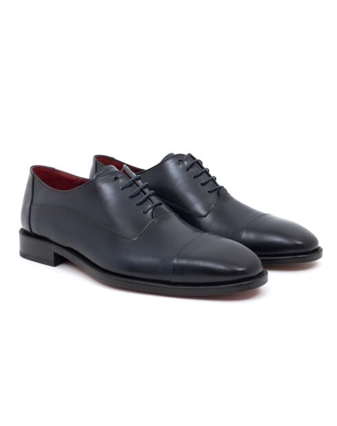 Derbies Lonalo blauwe Oxford-schoenen van 100% leer