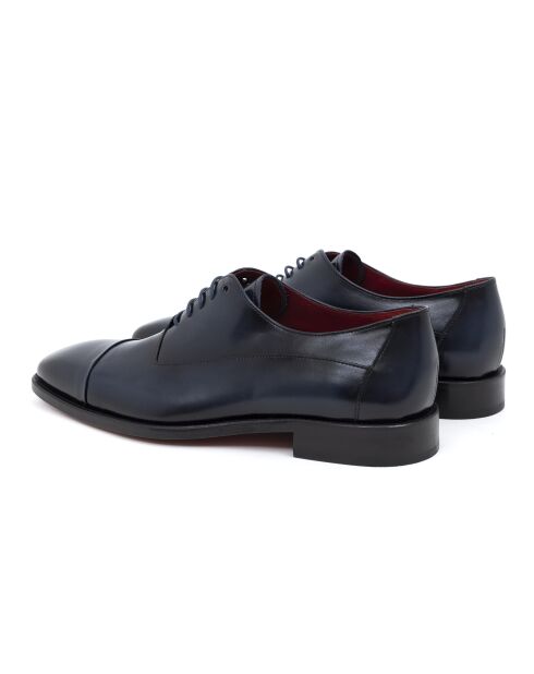 Derbies Lonalo blauwe Oxford-schoenen van 100% leer
