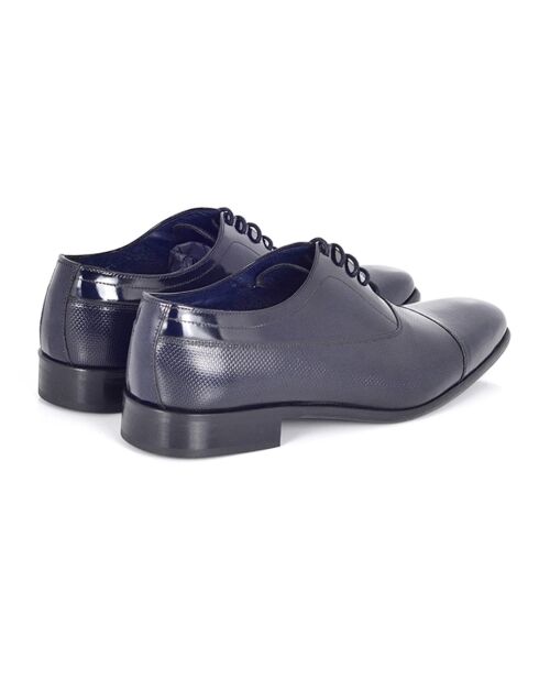 Marineblaue Oxford-Schuhe von Pamor aus 100% Leder