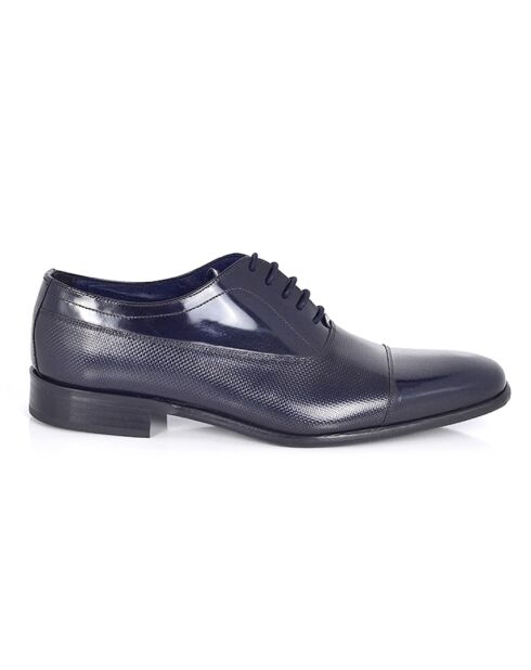 Marineblauwe Pamor Oxford-schoenen van 100% leer