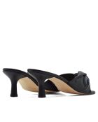 Pantolette Andrea aus schwarzem Mestizo-Leder - Absatz: 6 cm