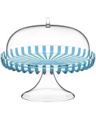 Dolcevita türkisfarbener Tortenständer mit Kuppel - 27x31 cm