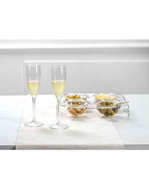 Transparante aperitiefhouder