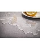 Set sous - verre rond renaissance transparent/blanc - 37x50x2 cm