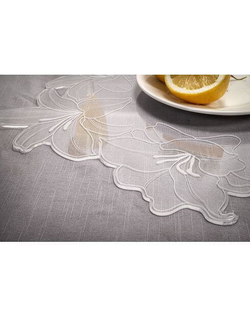 Set sous - verre rond renaissance transparent/blanc - 37x50x2 cm