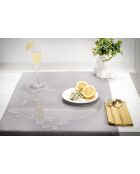 Set sous - verre rond renaissance transparent/blanc - 37x50x2 cm