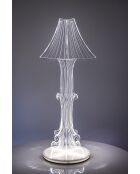 So Kate middelgrote transparante tafellamp - 26x26x48 cm