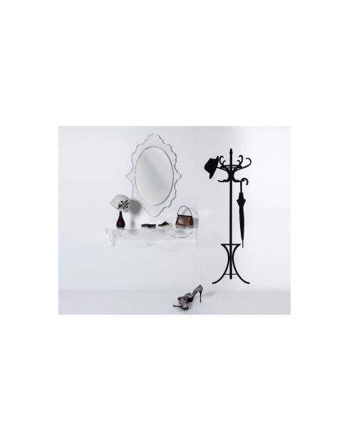 Consola de bienvenida transparente