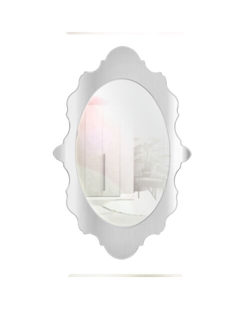 Zilveren welkomstspiegel - 64x4x100 cm