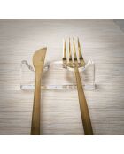 Kit 4 Porte-couverts bon ton 2 transparents - 8x0,12x2,8 cm