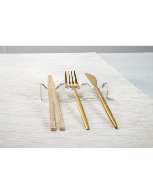 Set di 4 portaposate trasparenti da 3 porzioni - 12x12x0,12 cm