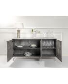 Buffet placard gris - 160x60x70 cm