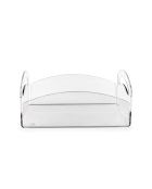 Corbeille de fruits de service transparent - 31x40x13 cm