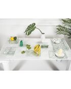 Etiqueta verde natural para cesta de frutas