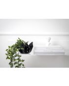 Kleine schwarze drapierte Vase