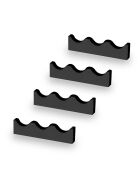 Kit 4 Porte-couverts 3 noirs - 12x12x0,12 cm