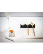 Kit 4 Porte-couverts 3 noirs - 12x12x0,12 cm