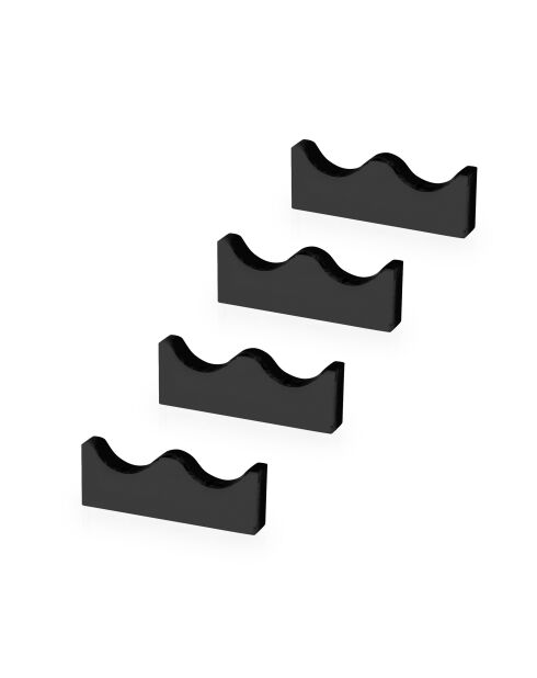 Kit 4 Porte-couverts 2 noirs - 12x8x0,12 cm