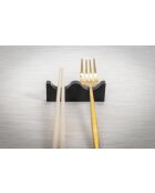 Kit 4 Porte-couverts 2 noirs - 12x8x0,12 cm