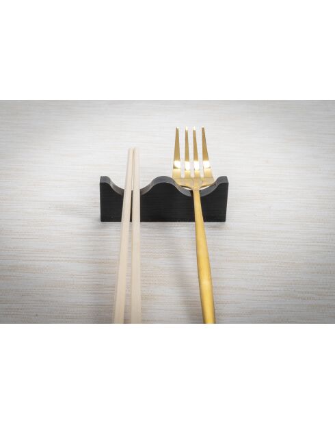 Kit 4 Porte-couverts 2 noirs - 12x8x0,12 cm