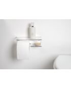 Porte - papier toilette calipso transparent - 26x26x10 cm