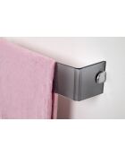 Porte - serviettes clio petit gris - 17x46x11 cm