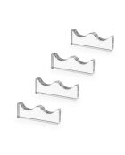 Kit 4 Porte-couverts de service 2 transparents - 12x8x0,12 cm