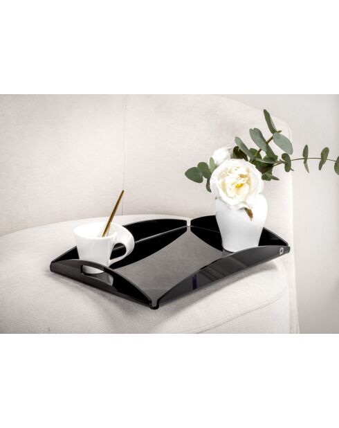 Plateau de service grand noir - 35x45x6 cm