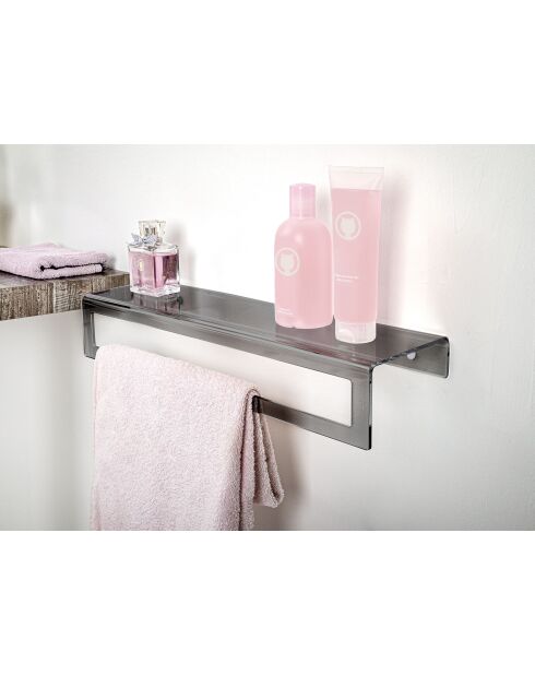 Porte - serviettes clio grand fumé - 30x79x11 cm