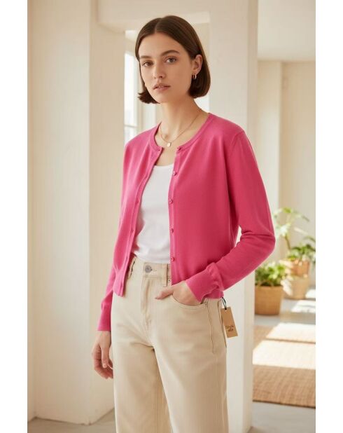 Martika fuchsiafarbener Cardigan