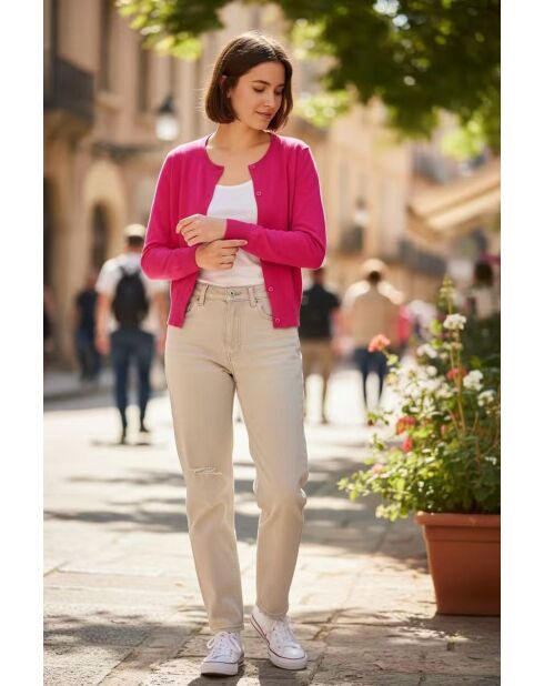 Martika fuchsiafarbener Cardigan