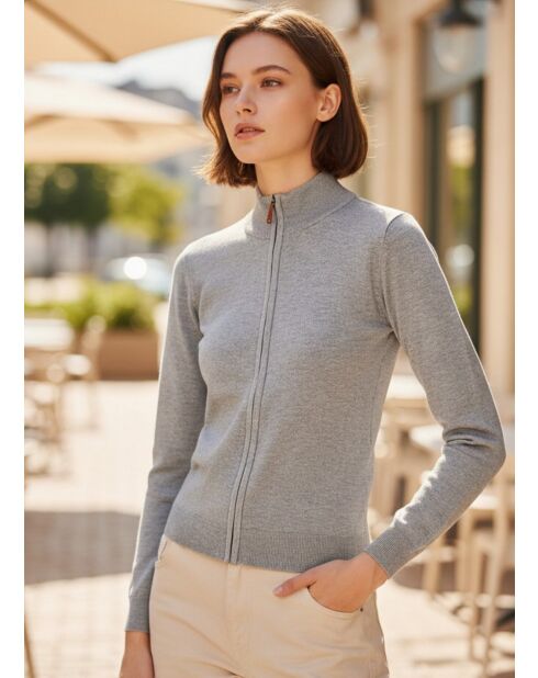 Cardigan Mabelle gris chiné