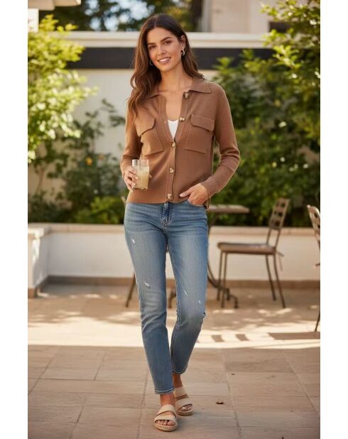 Marcelline braune Weste