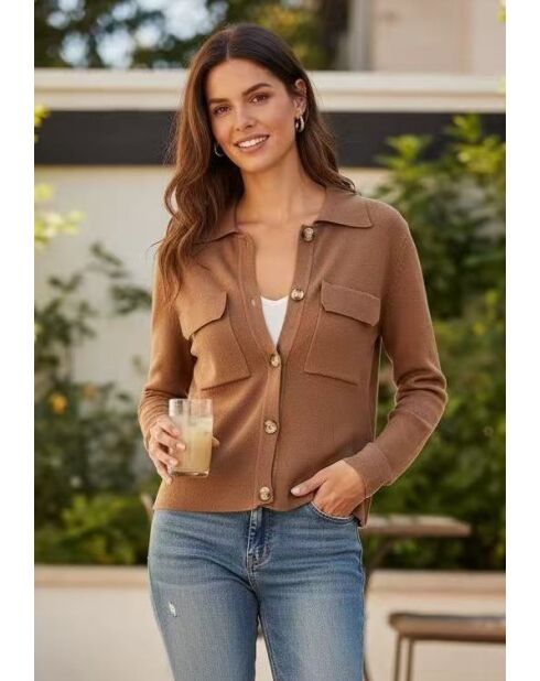 Marcelline braune Weste