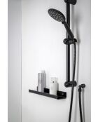 Étagère de douche calipso noire - 17x46x11 cm