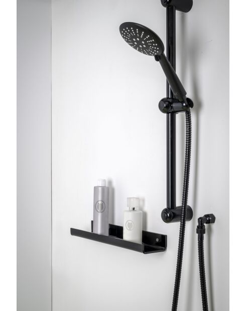 Étagère de douche calipso noire - 17x46x11 cm