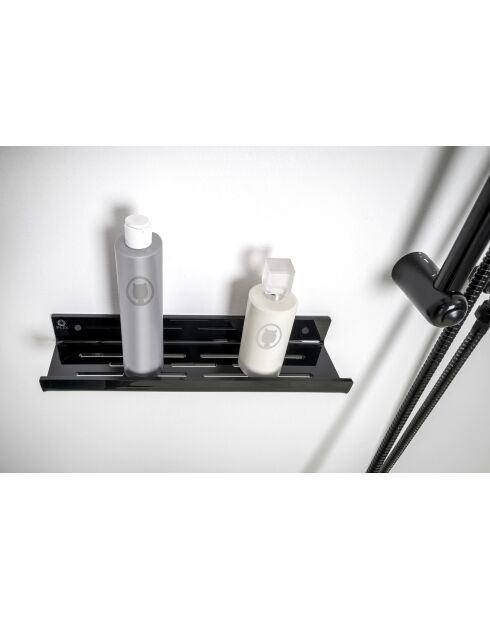 Étagère de douche calipso noire - 17x46x11 cm
