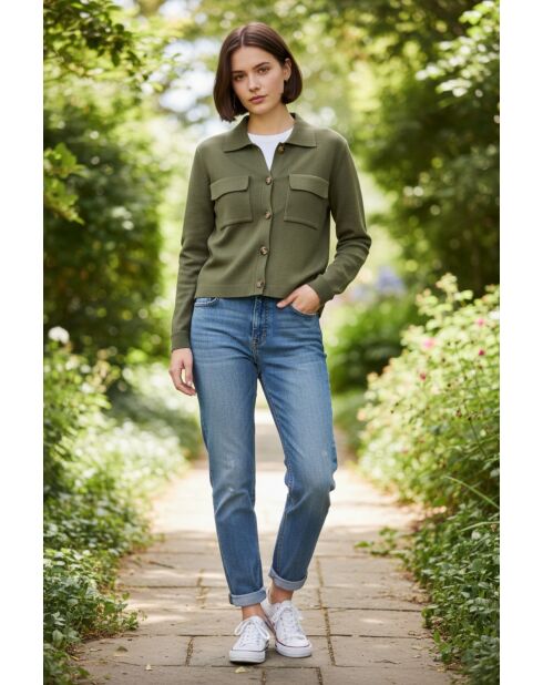 Gilet Marcelline kaki