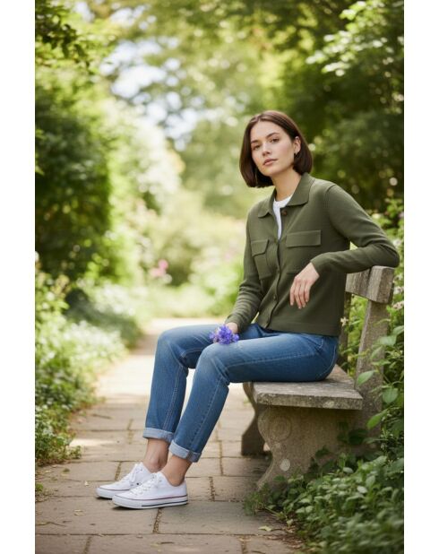 Gilet Marcelline kaki