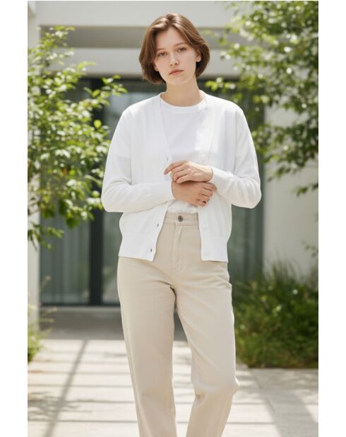 Cárdigan blanco Ariel