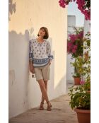 Blouse Lou blanc/bleu