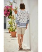 Blouse Lou blanc/bleu