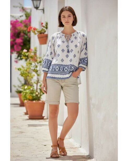 Blouse Lou blanc/bleu