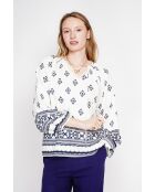 Blouse Lou blanc/bleu