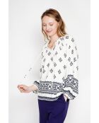 Blouse Lou blanc/bleu