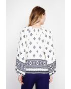 Blouse Lou blanc/bleu
