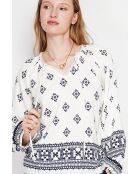 Blouse Lou blanc/bleu