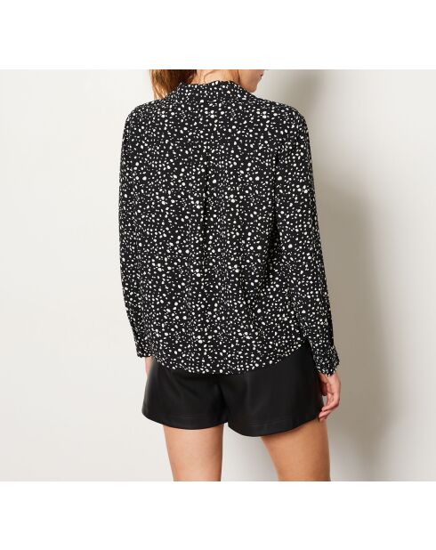 Zwart overhemd met print Novila