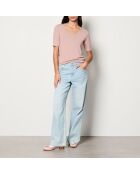 Paars T-shirt met kant en warm me up