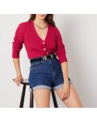 Marisa dunkelrote Strickjacke